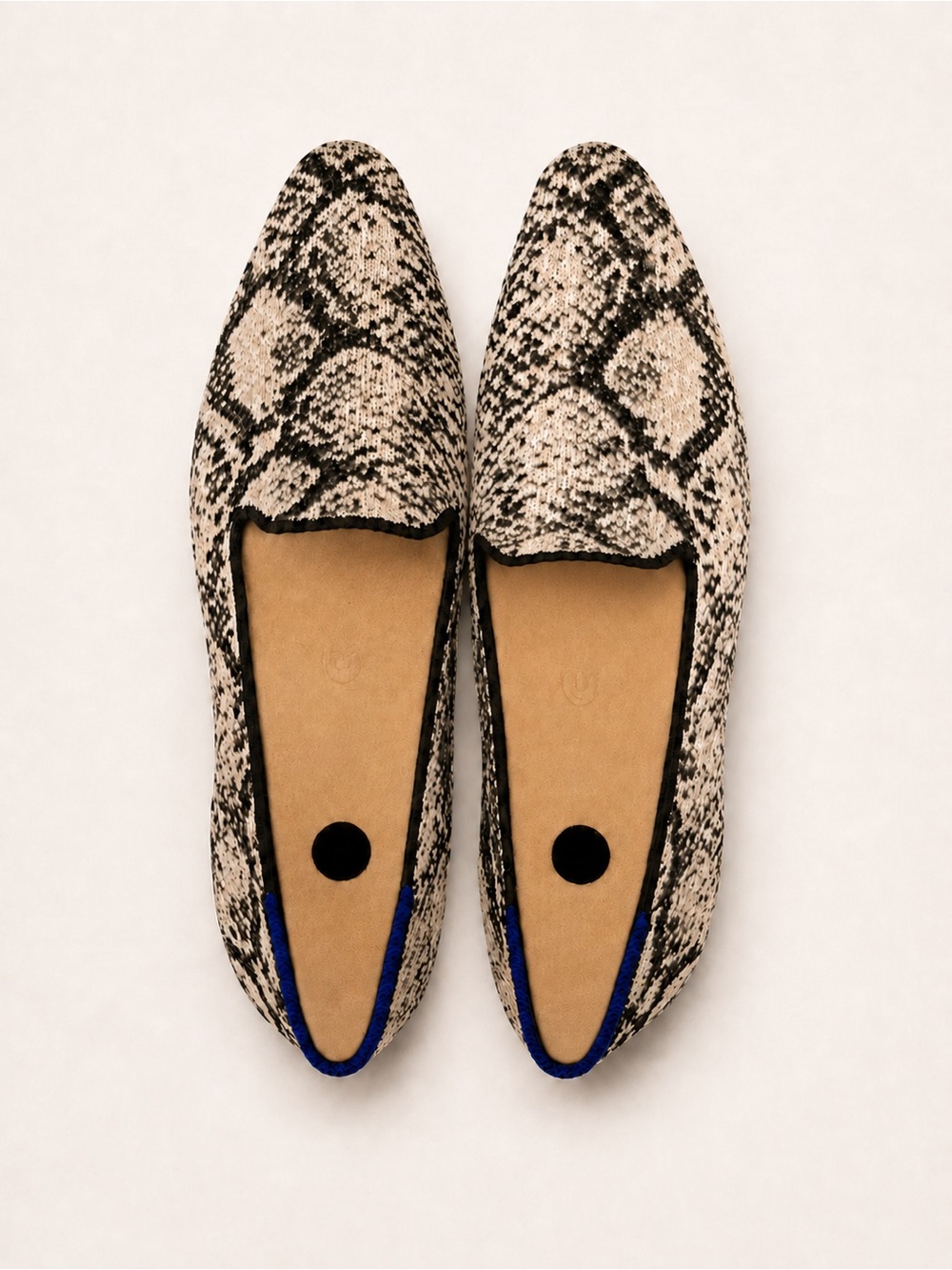 Rothy’s Snake-Print Almond Loafers